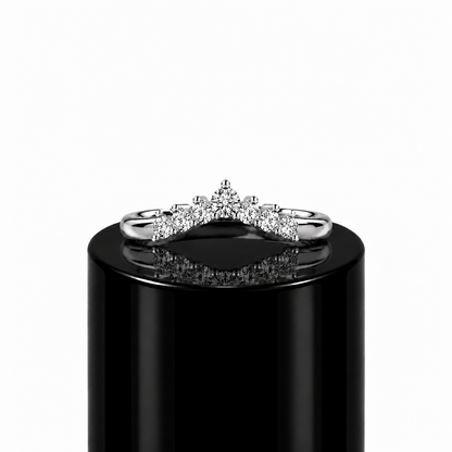 Round Diamond Tiara Wedding Band