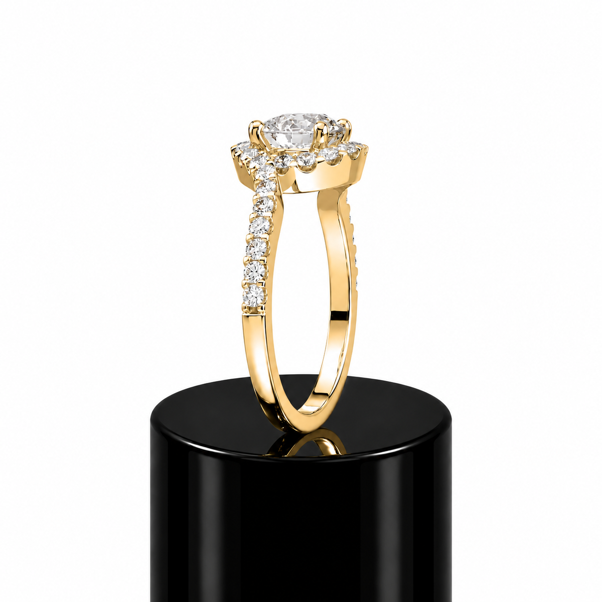 Intertwined Round Engagement Ring