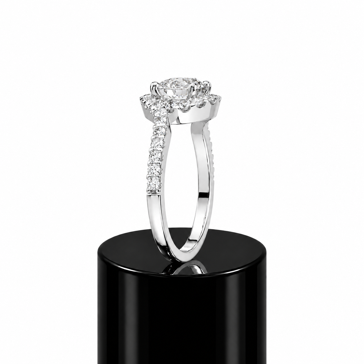 Intertwined Round Engagement Ring