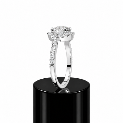 Intertwined Round Engagement Ring