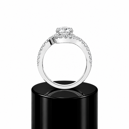 Intertwined Round Engagement Ring