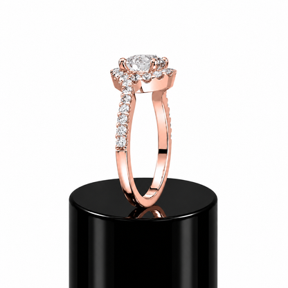 Intertwined Round Engagement Ring