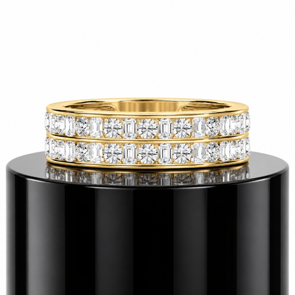 Emerald Fusion Diamond Band