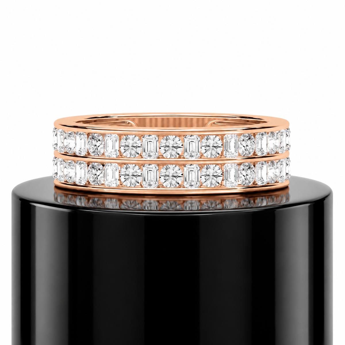 Emerald Fusion Diamond Band