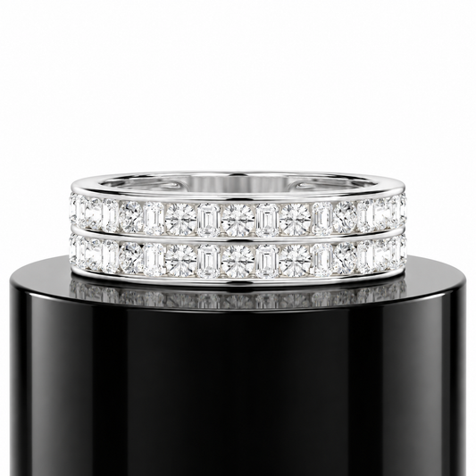 Emerald Fusion Diamond Band