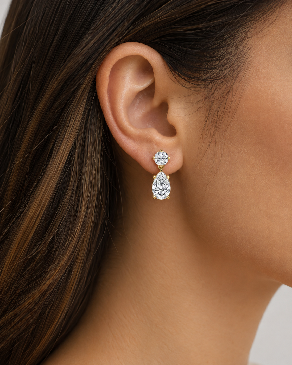 Pear Drop Diamond Earrings