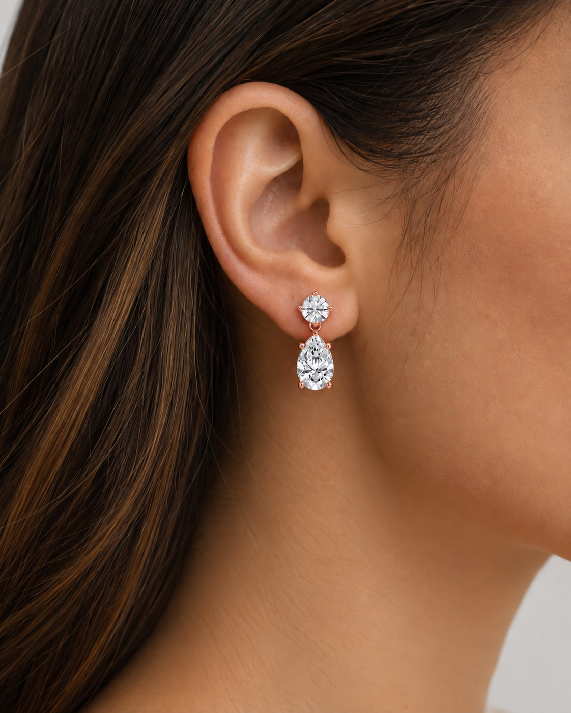 Pear Drop Diamond Earrings