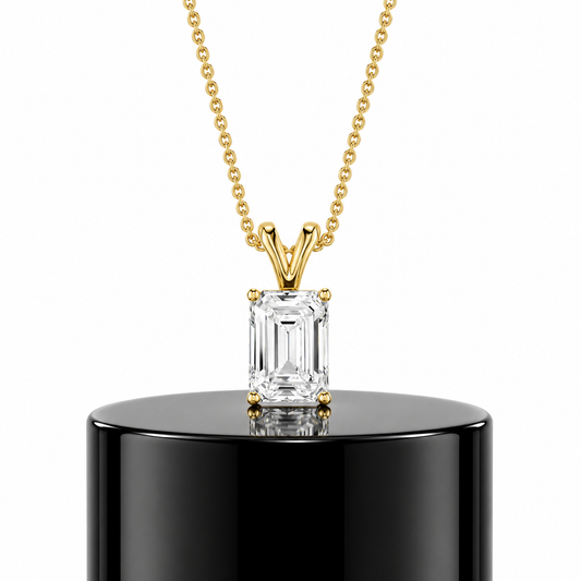 Emerald Diamond Pendant