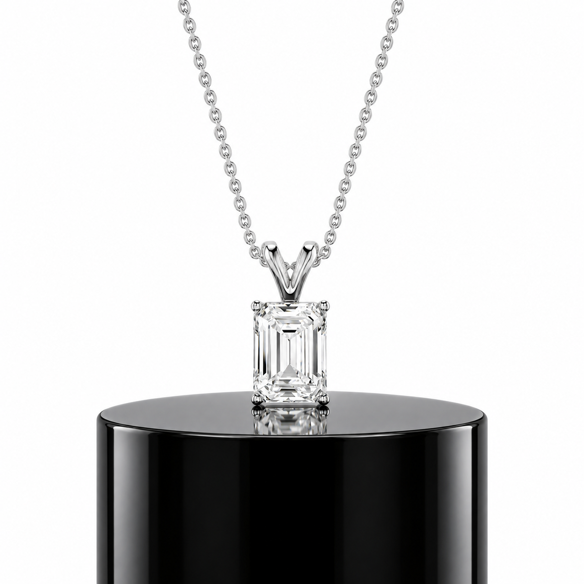 Emerald Diamond Pendant