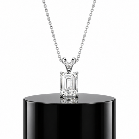 Emerald Diamond Pendant