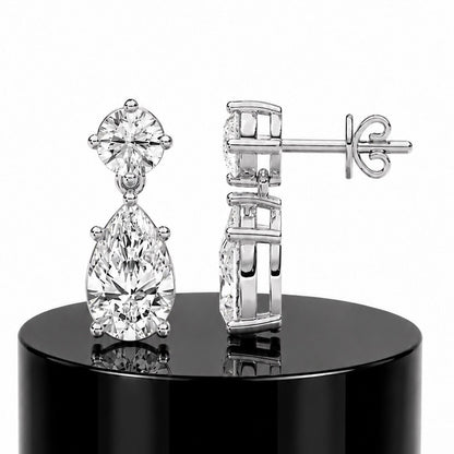 Pear Drop Diamond Earrings