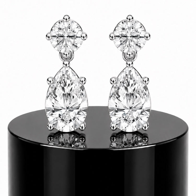 Pear Drop Diamond Earrings