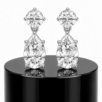 Pear Drop Diamond Earrings