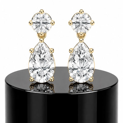 Pear Drop Diamond Earrings