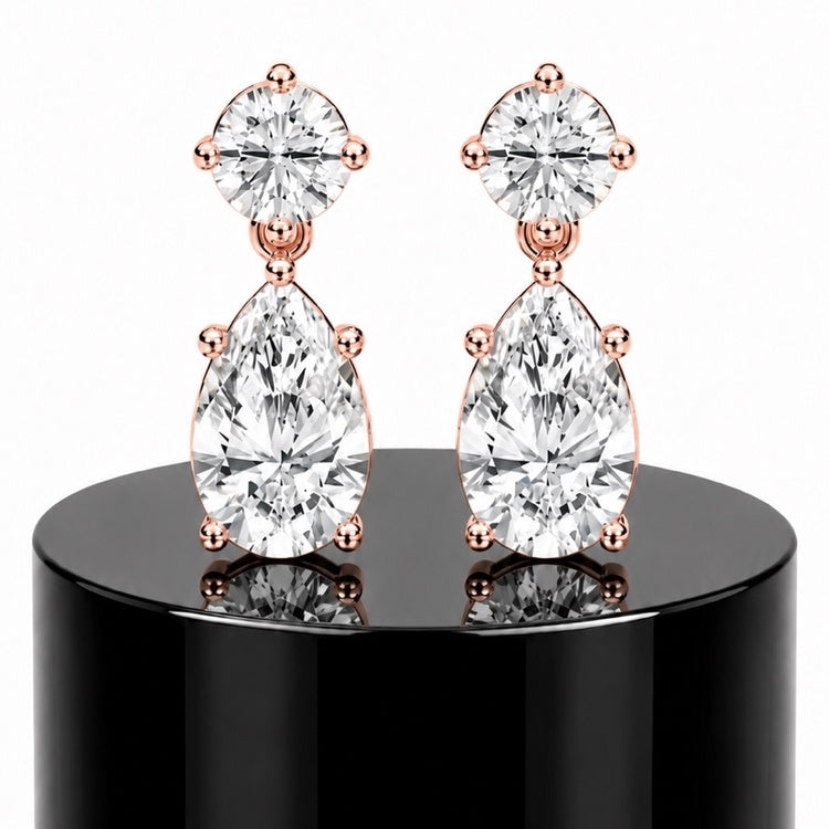 Pear Drop Diamond Earrings