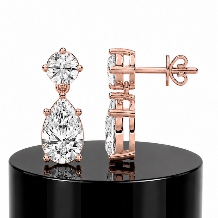 Pear Drop Diamond Earrings