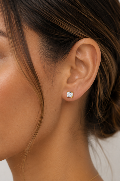 Princess Hidden Halo Studs