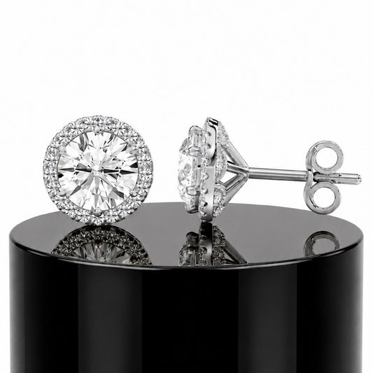 Halo Diamond Studs