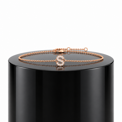 Diamond Initial Bracelet