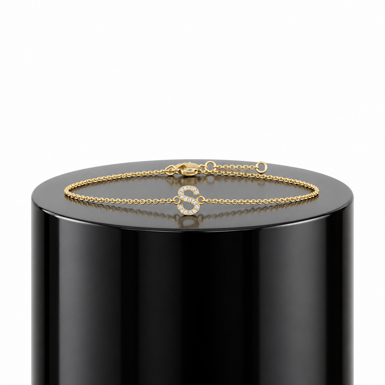 Diamond Initial Bracelet