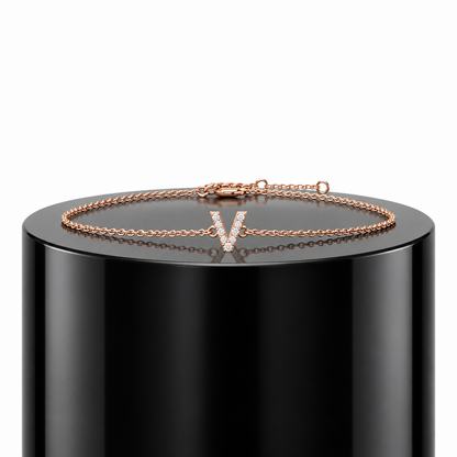 Diamond Initial Bracelet