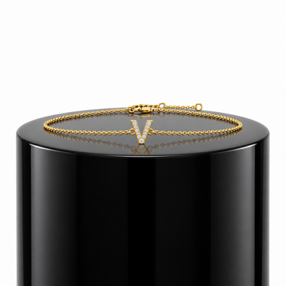Diamond Initial Bracelet