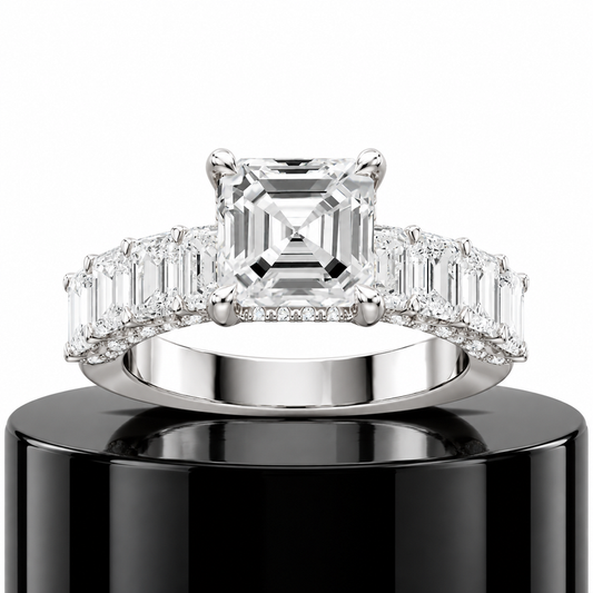 Asscher Luxury Diamond Ring