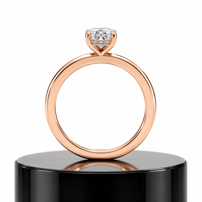 Cushion Hidden Halo Ring