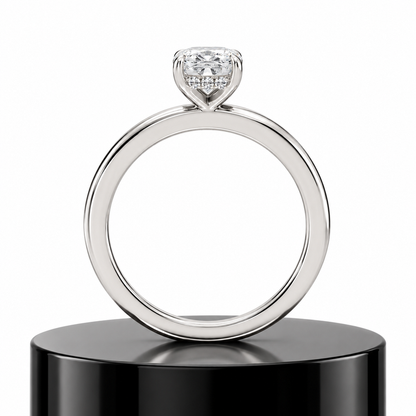 Cushion Hidden Halo Ring
