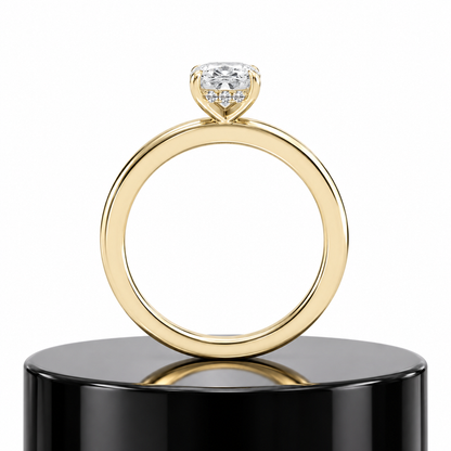Cushion Hidden Halo Ring