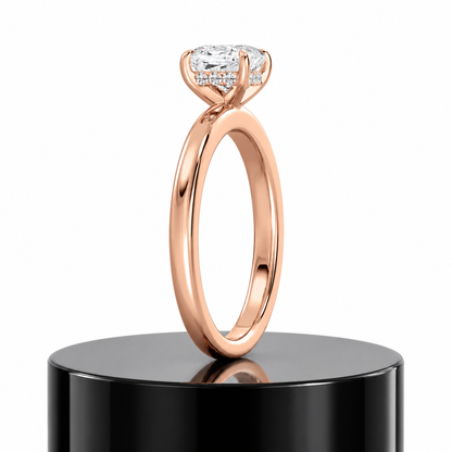 Cushion Hidden Halo Ring