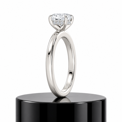 Cushion Hidden Halo Ring