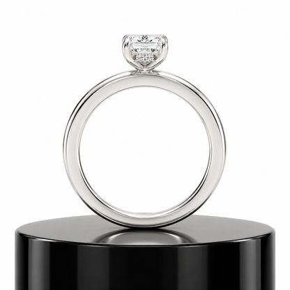 Emerald Hidden Halo Ring