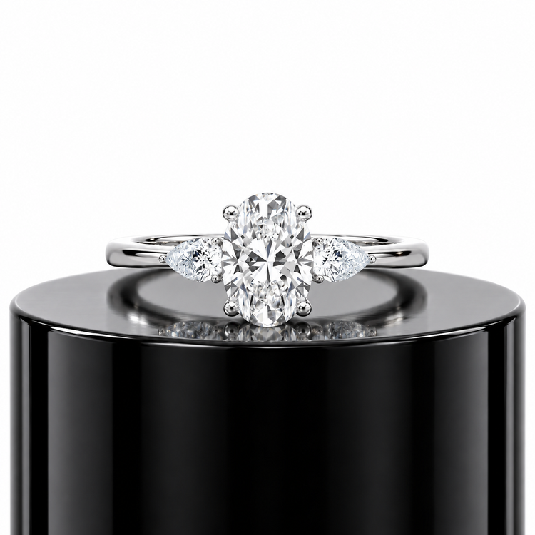 Oval Trilogy Diamond Ring