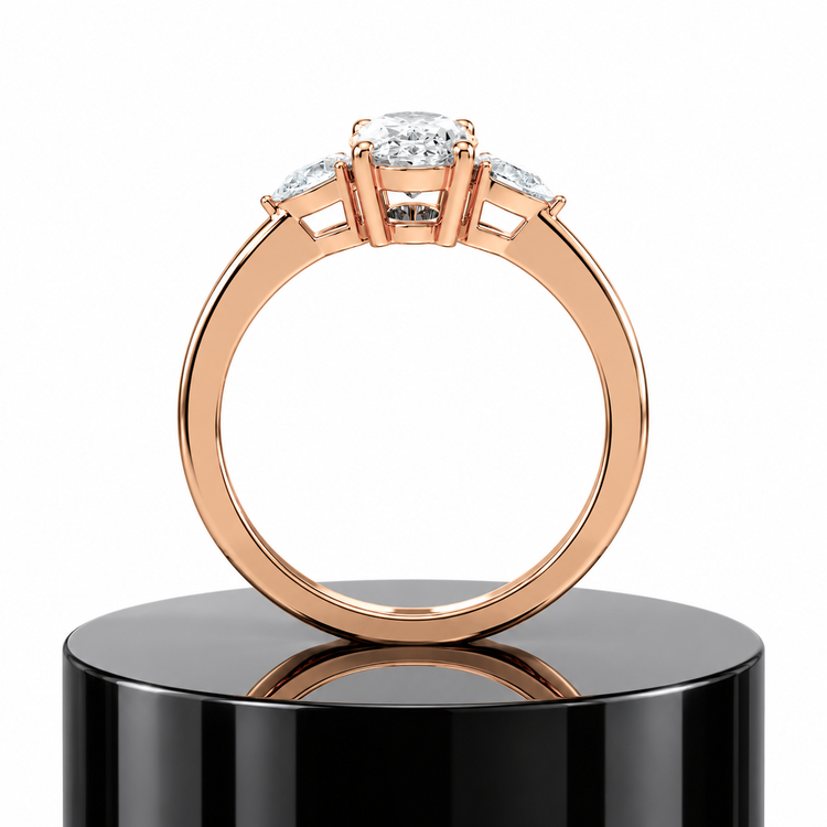Oval Trilogy Diamond Ring