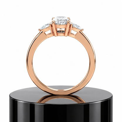 Oval Trilogy Diamond Ring