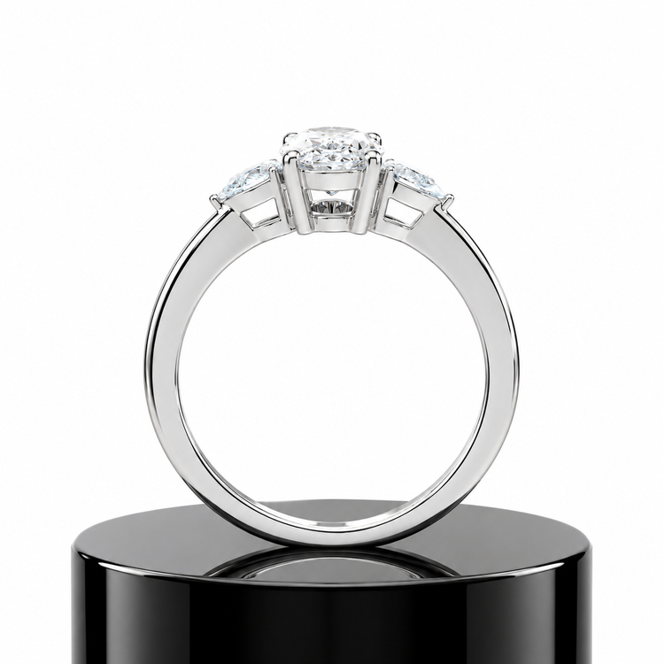 Oval Trilogy Diamond Ring