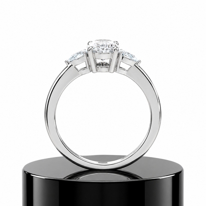 Oval Trilogy Diamond Ring
