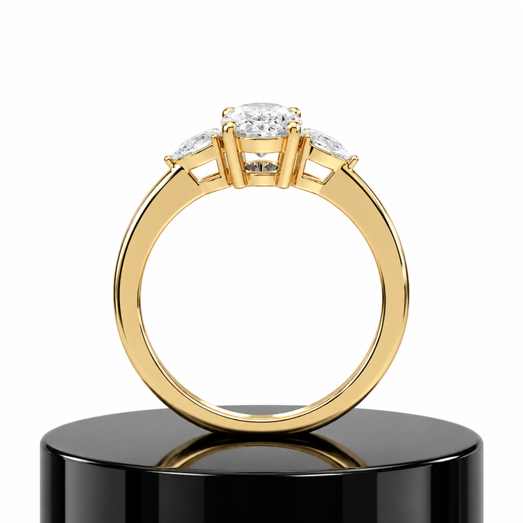 Oval Trilogy Diamond Ring