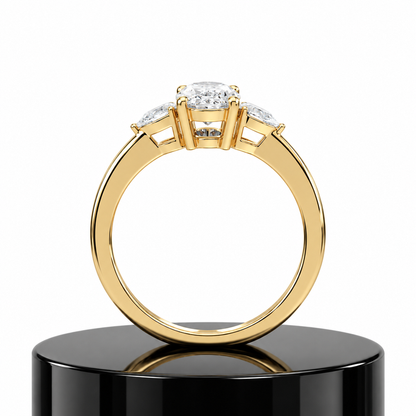 Oval Trilogy Diamond Ring