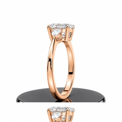 Oval Trilogy Diamond Ring