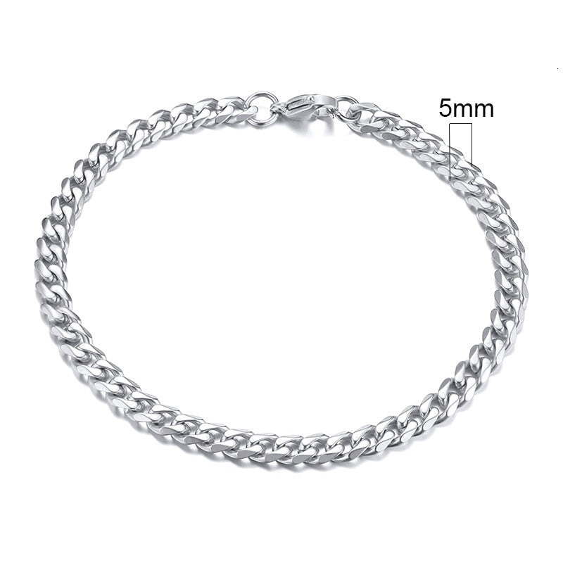 Cuban Link Bracelet 3mm - 7mm