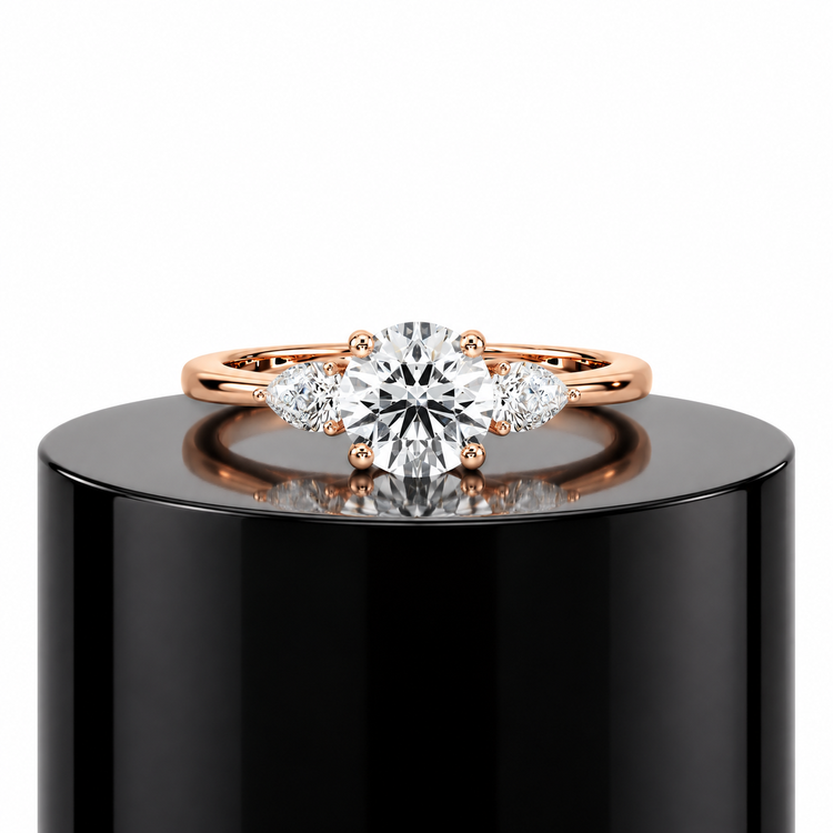 Round Trilogy Diamond Ring