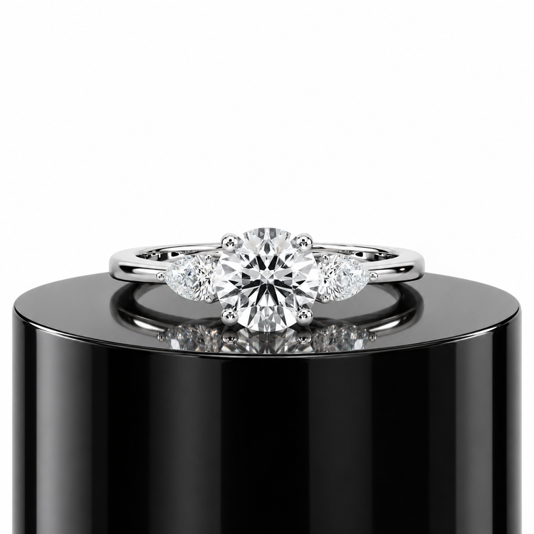 Round Trilogy Diamond Ring