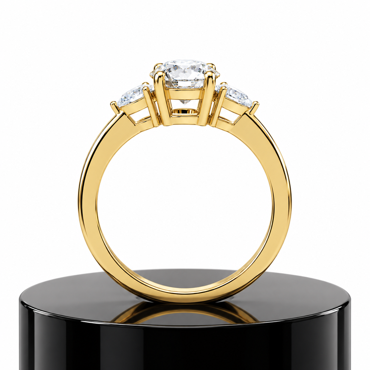 Round Trilogy Diamond Ring