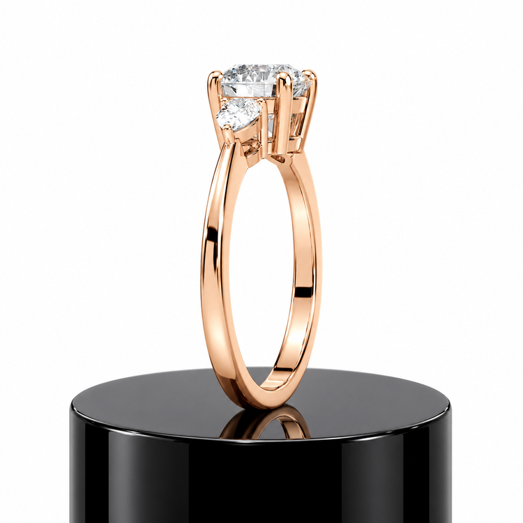 Round Trilogy Diamond Ring
