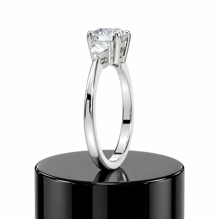 Round Trilogy Diamond Ring