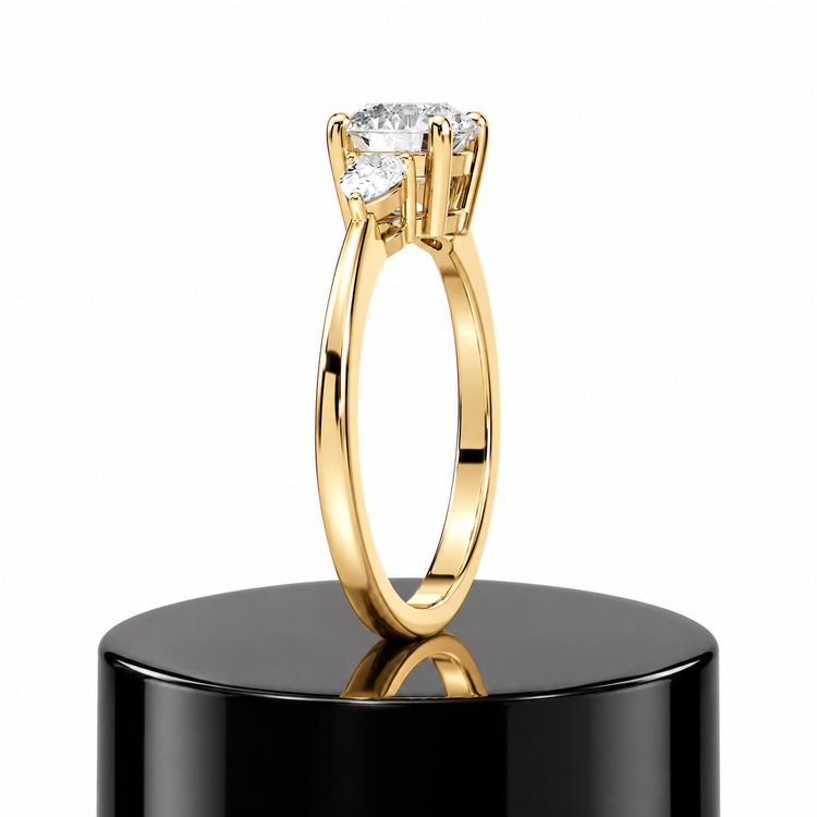 Round Trilogy Diamond Ring